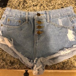 High-Waisted Jean Shorts